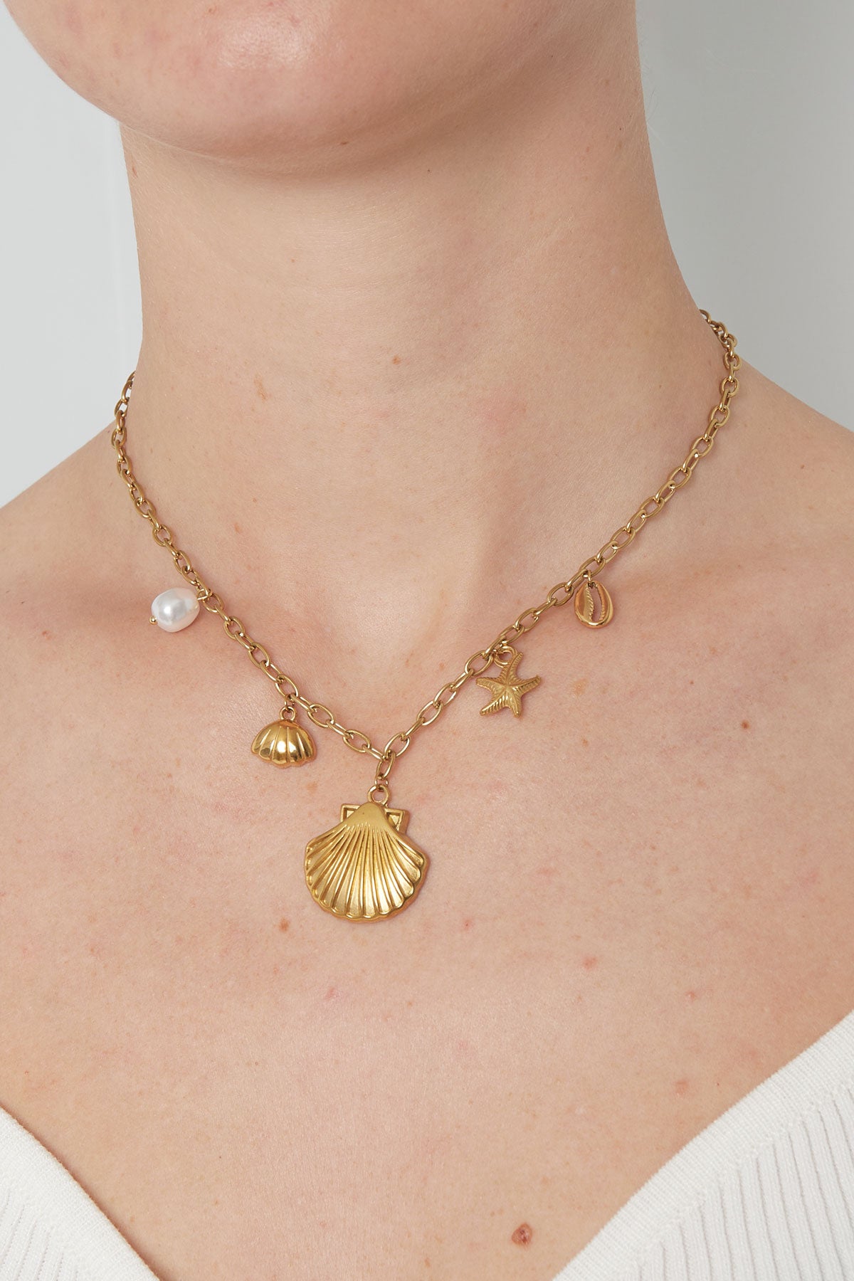 Bedelketting Zeeschelpen - Goud