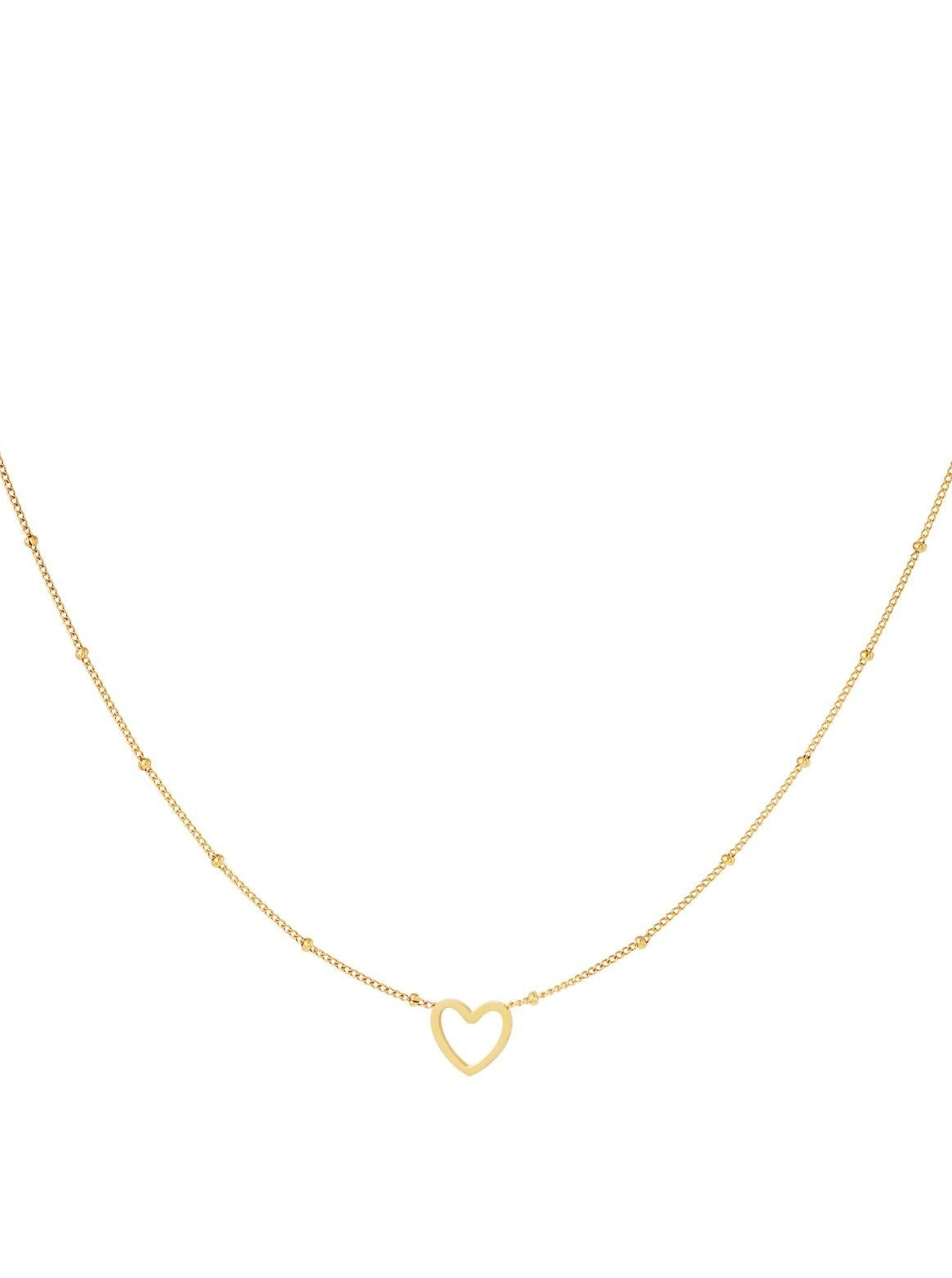 Ketting Open Hartje - Goud