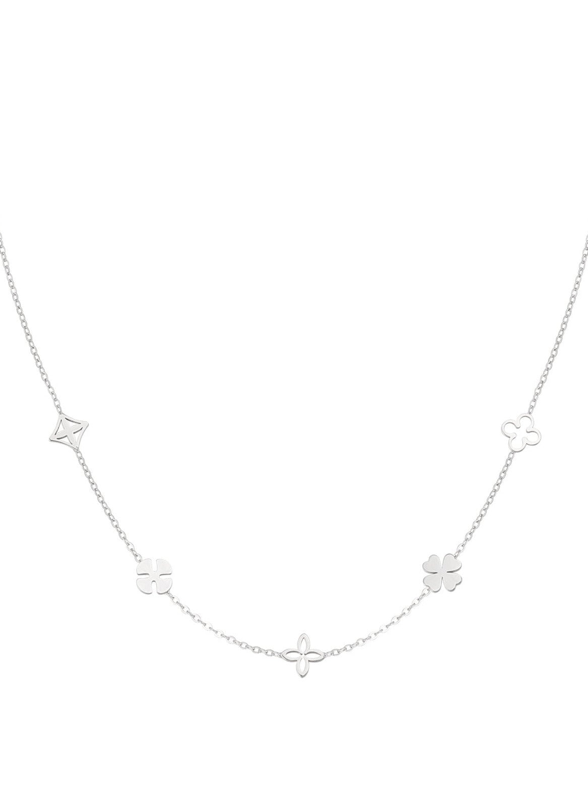 Ketting Flower Power - Zilver