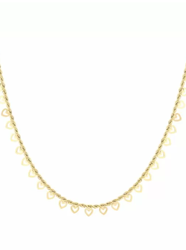 Ketting Open Hartjes - Goud