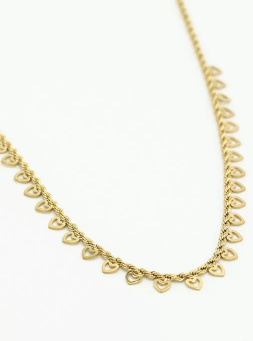Ketting Open Hartjes - Goud