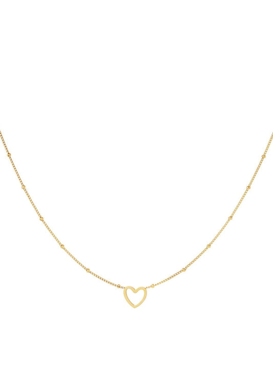 Ketting Open Hartje - Goud