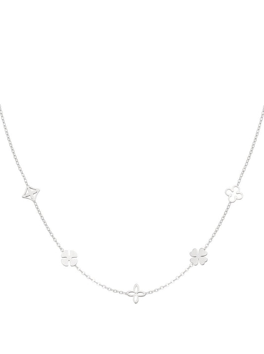 Ketting Flower Power - Zilver