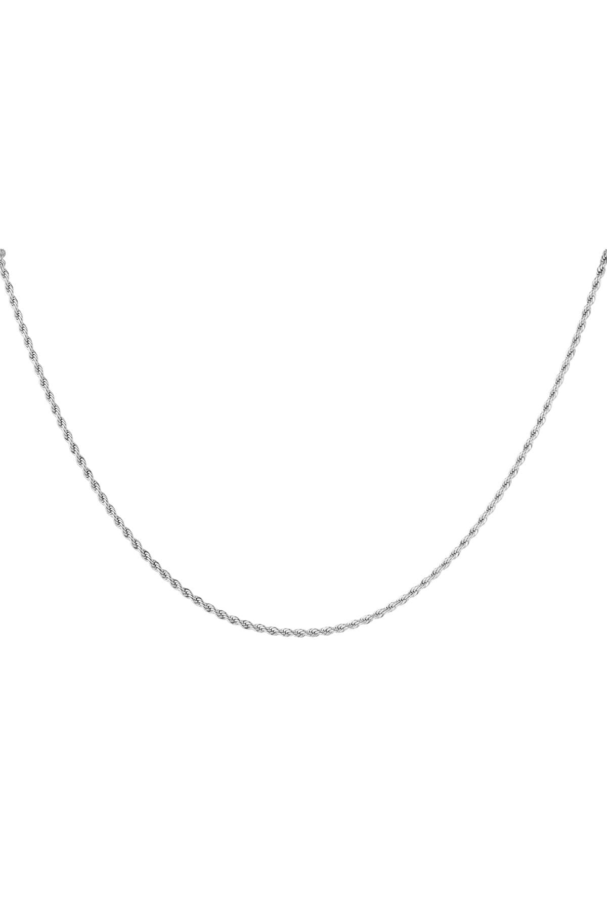 Ketting Gedraaid Kort - Zilver