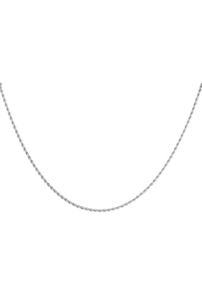 Ketting Gedraaid Kort - Zilver