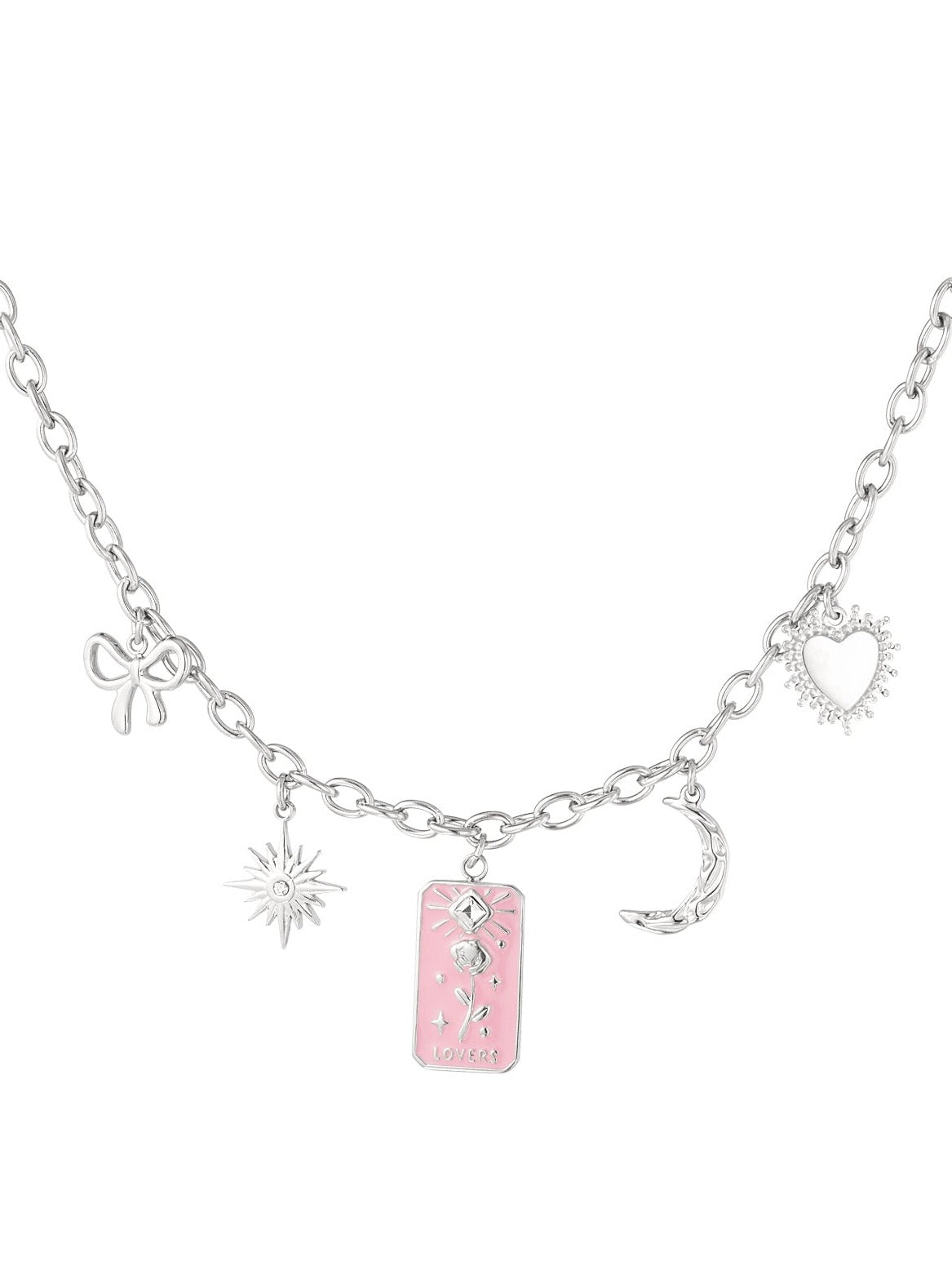 Bedelketting Rose Lovers - Zilver