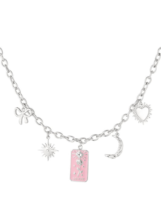 Bedelketting Rose Lovers - Zilver